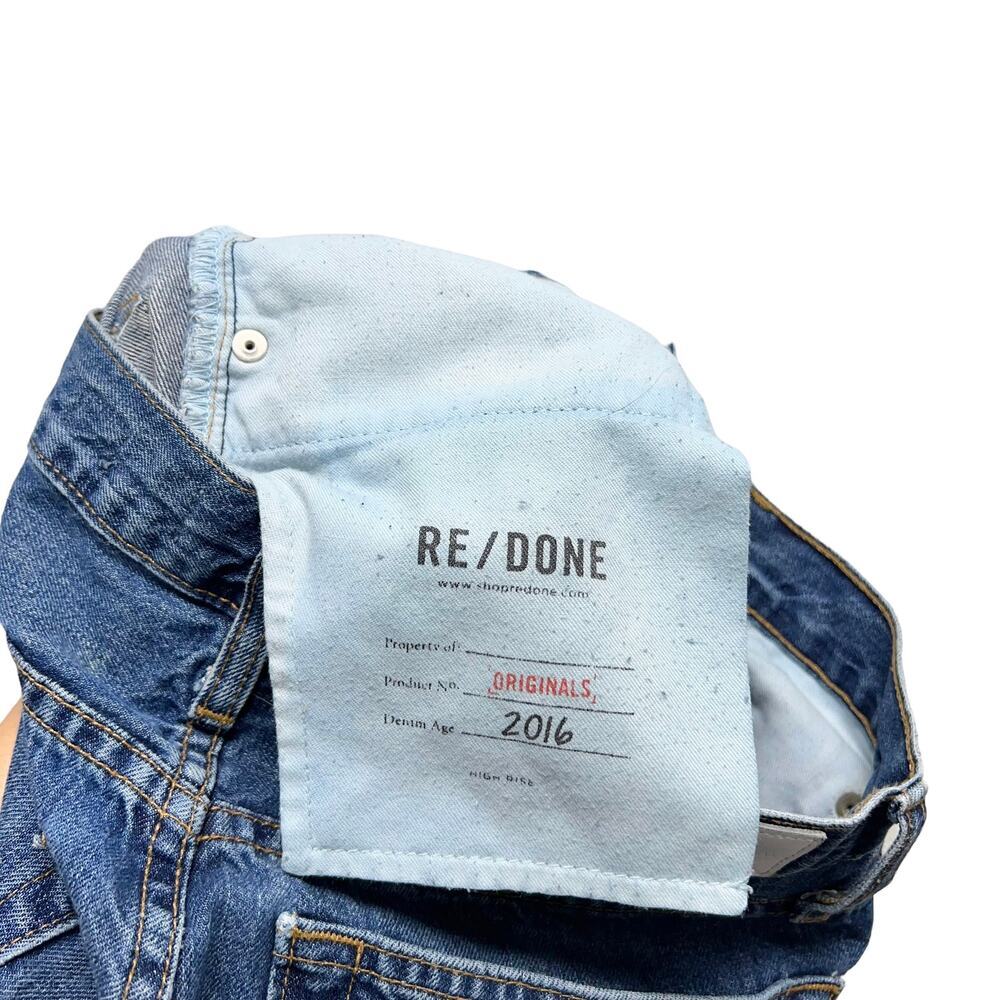 Re/Done Originals High Rise Rigid Crop Denim Jeans Blue — image 8 of 8